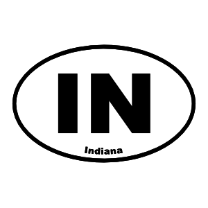 Indiana In Oval Magnet