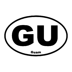 Guam Gu Oval Magnet
