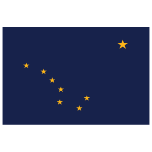 Alaska Ak State Flag Magnet