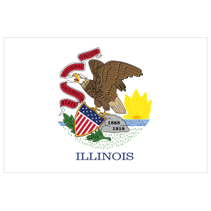 Illinois Il State Flag Magnet