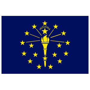 Indiana In State Flag Magnet