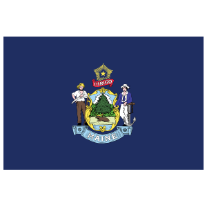 Maine Me State Flag Magnet