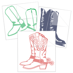 Cowboy Boot Stickers and Decals