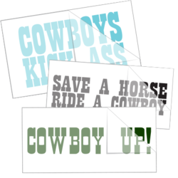 Cowboy Saying Stickers