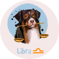 Cute Libra Dog Illustration Sticker