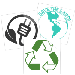 Recycle & Go Green Stickers