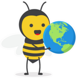 Cute Honey Bee Earth Sticker