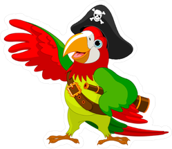 Pirate Parrot Sticker