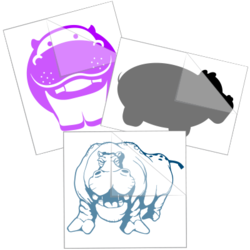 Hippopotamus Stickers