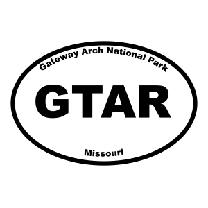 Gateway Arch National Park Oval Sticker