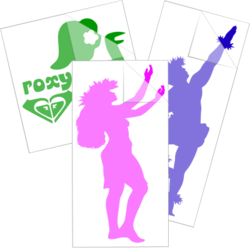 Hula Dancer Stickers