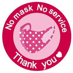 Cute No Mask No Service Sticker