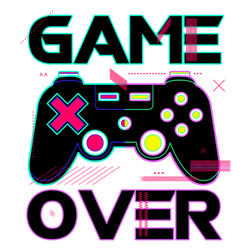 Game Over Joypad Console Controller Sticker