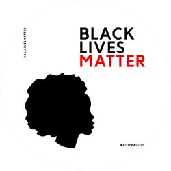 Illustration With The Text "black Lives Matter" Sticker