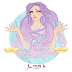 Delicate Libra Zodiac Illustration Sticker