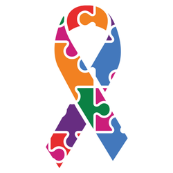 Autism Puzzle Ribbon Spread Awareness Sticker