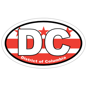 District Of Columbia Dc State Flag Oval Magnet