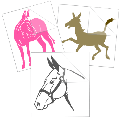 Donkey Mule Stickers