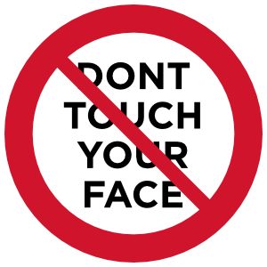 Dont Touch Your Face Sign Sticker