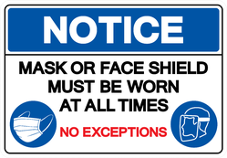 Face Mask At All Time No Exceptions Sticker