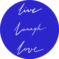 Live Laugh Love On Deep Blue Sticker