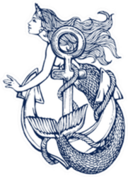 Mermaid Wrapped Around Anchor Sticker