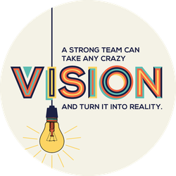 Strong Team With A Vision Sticker