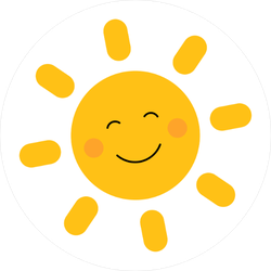 Cute Simple Smiling Sun Sticker