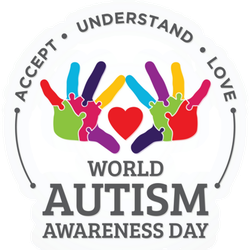 Accept Understand Love, Autism Awareness Day Sticker