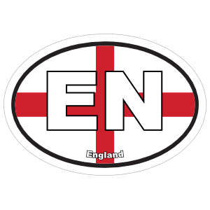 England Flag Oval Sticker