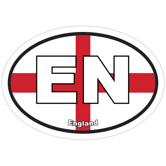 England Flag Oval Sticker