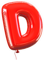 Letter D Balloon Font Sticker