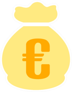 Euro Money Bag Symbol Sticker