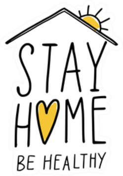 Stay Home and Be Healthy Sticker