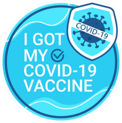 I Got My Covid Vaccine Germ Icon Sticker