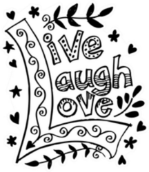 Live Laugh Love Hand Lettered Sticker