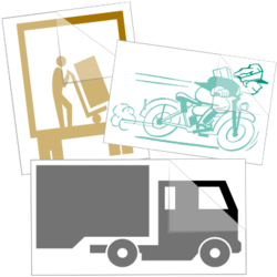 Courier Delivery Service Stickers