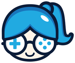 Cute Geek Gamer Girl Ponytail Sticker