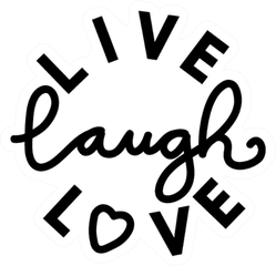 Live, Laugh, Love Two Font Sticker