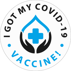 I Got My Covid-19 Vaccine! Circle Sticker