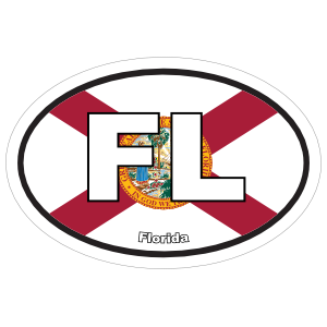 Florida Fl State Flag Oval Magnet