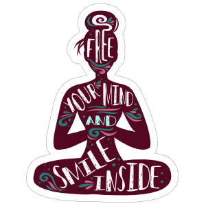 Free Your Mind and Smile Inside Yoga Sticker