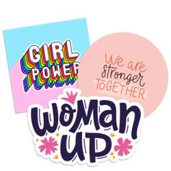 Girl Power Feminism Stickers