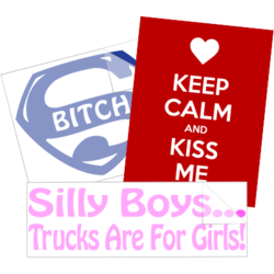 Girly Girl Saying Stickers