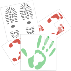 Handprints and Footprints Stickers