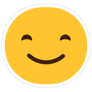 Happy Face Emoji Hippie Sticker