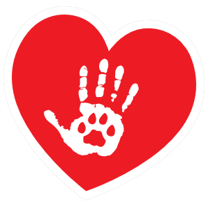 I Love My Cat Heart With Palm And Paw Magnet