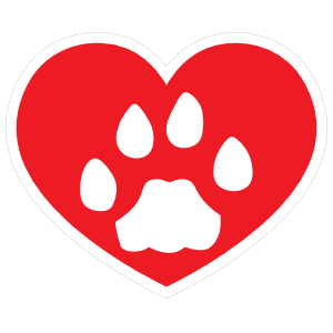 I Love My Cat Heart With Paw Magnet