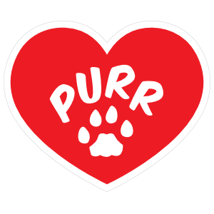 I Love My Cat Heart With Purr And Paw Magnet
