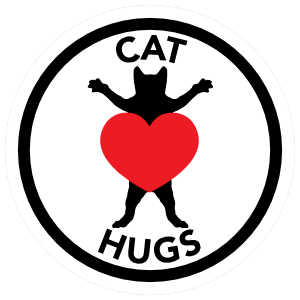 I Love My Cat Hugs With Heart Circle Magnet